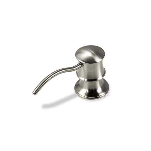 LUXIER Countertop Deck-Mount Metal Soap and Lotion Dispenser in Brushed Nickel