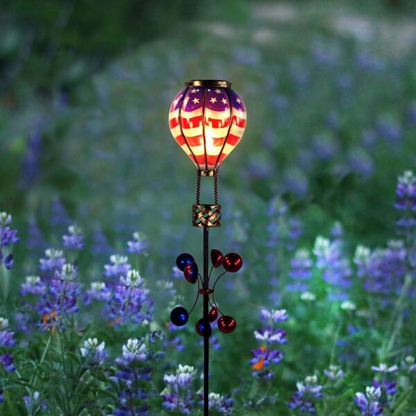 Alpine Corporation Solar Patriotic Hot Air Balloon Spinning Garden
