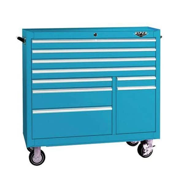 Viper Tool Storage 41 in. 9-Drawer Cabinet in Teal