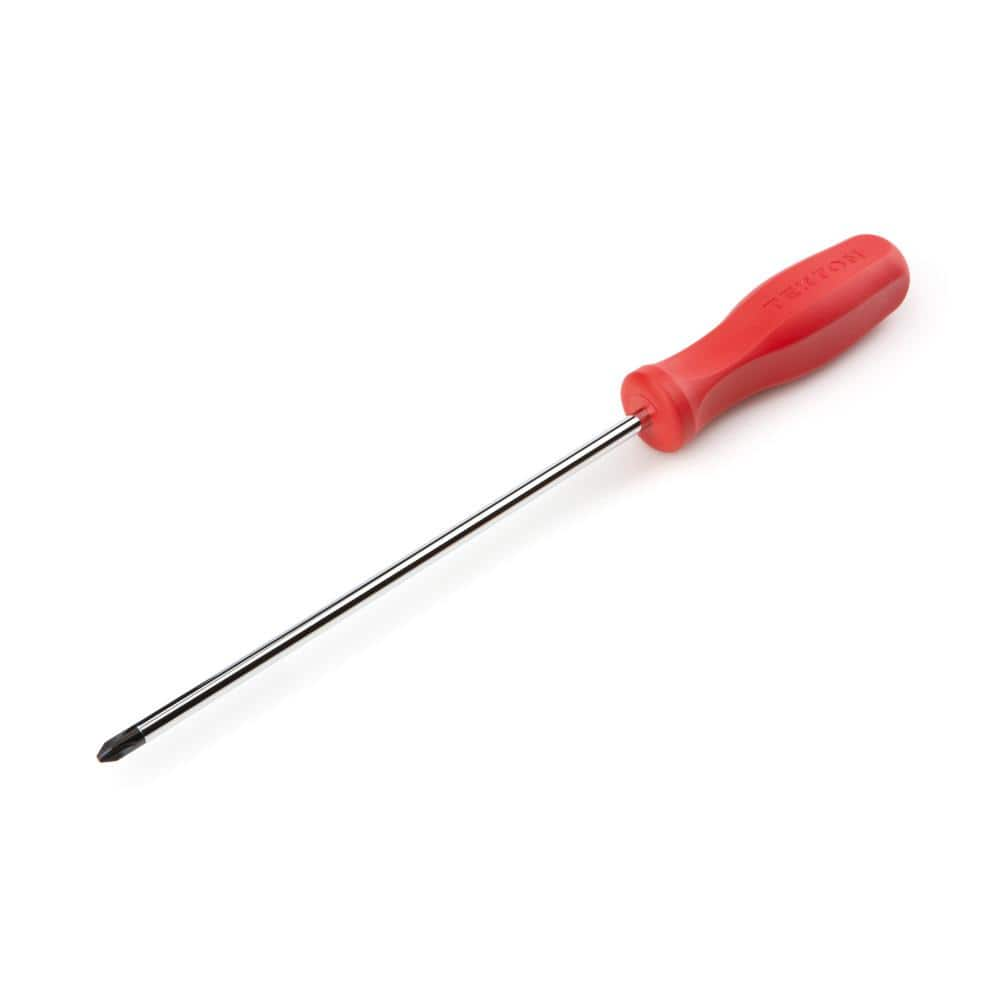 TEKTON Long #2 Phillips Hard-Handle Screwdriver (Chrome Blade)