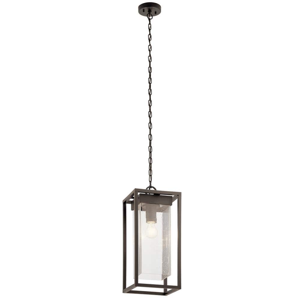 Mercer 1-Light Olde Bronze Outdoor Porch Hanging Pendant Light with Clear Seeded Glass (1-Pack) price history on PriceWatchPro