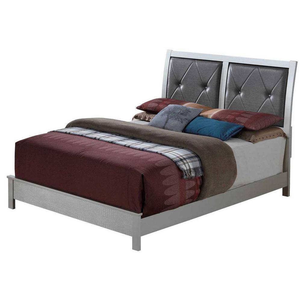 AndMakers Glades Silver Champagne Queen Panel Beds -  PF-G4200A-QB