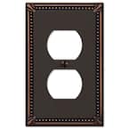Imperial Bead 1 Gang Duplex Metal Wall Plate - Aged Bronze