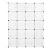 🛒🧱72 in. H x 14.56 in. W x 57.8 in. D White Plastic Portable Closet with Cube Organizer