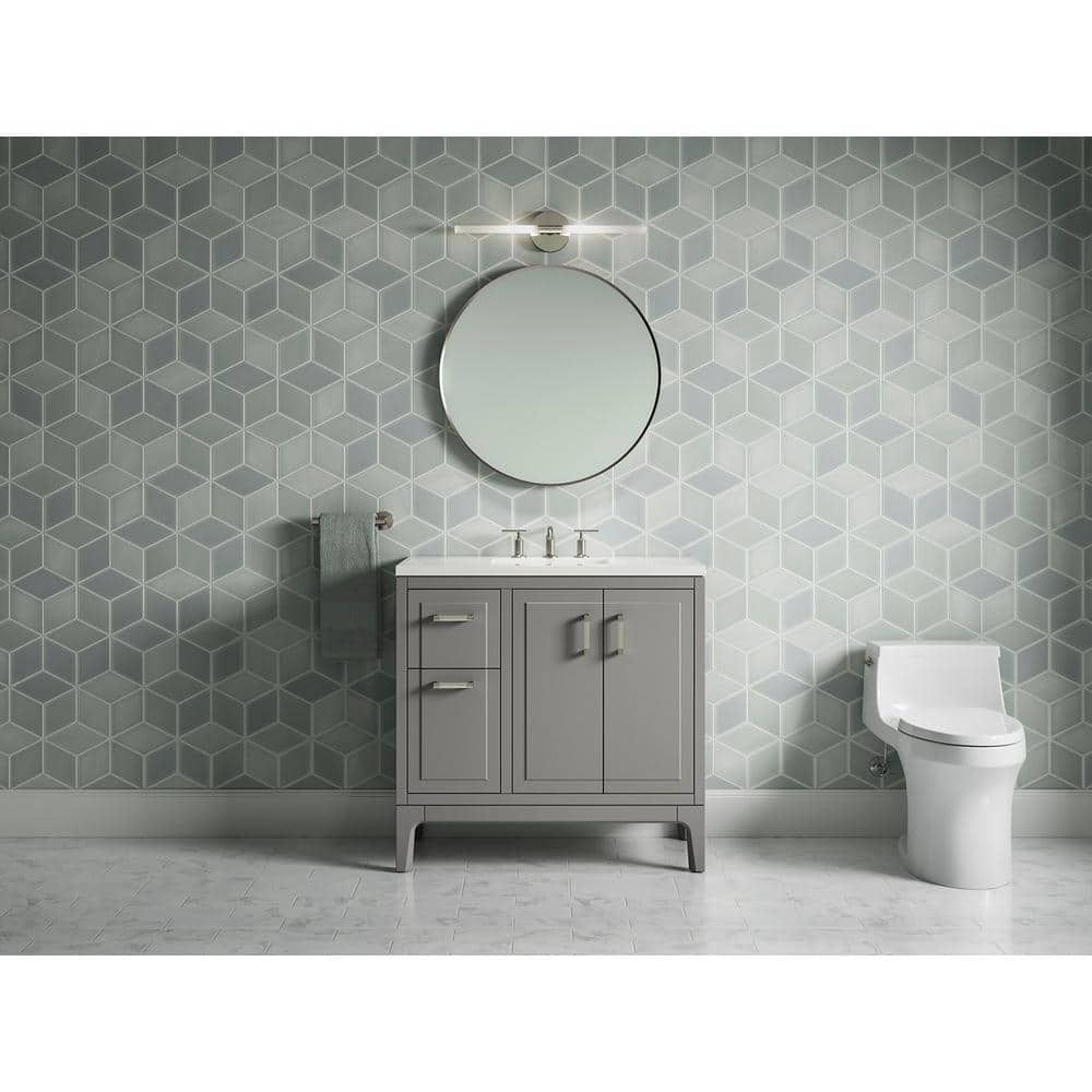 Seer 36-Inch Mohair Gray Bathroom Vanity with Quartz Top
