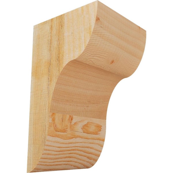 Ekena Millwork 6 in. x 6 in. x 10 in. Douglas Fir Carmel Rough Sawn Corbel