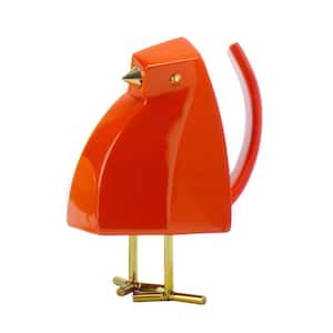 Mariana Small Orange and Gold Bird Specialty Sculpture