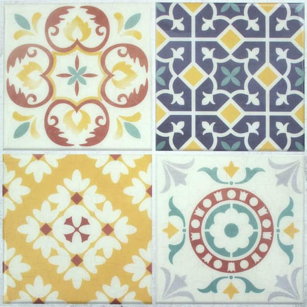 Playa Blanca Terracotta Tile Floor Decals for Kitchen Bathroom Backsplash  Wall Waterproof Removable Peel and Stick Tiles Stickers 