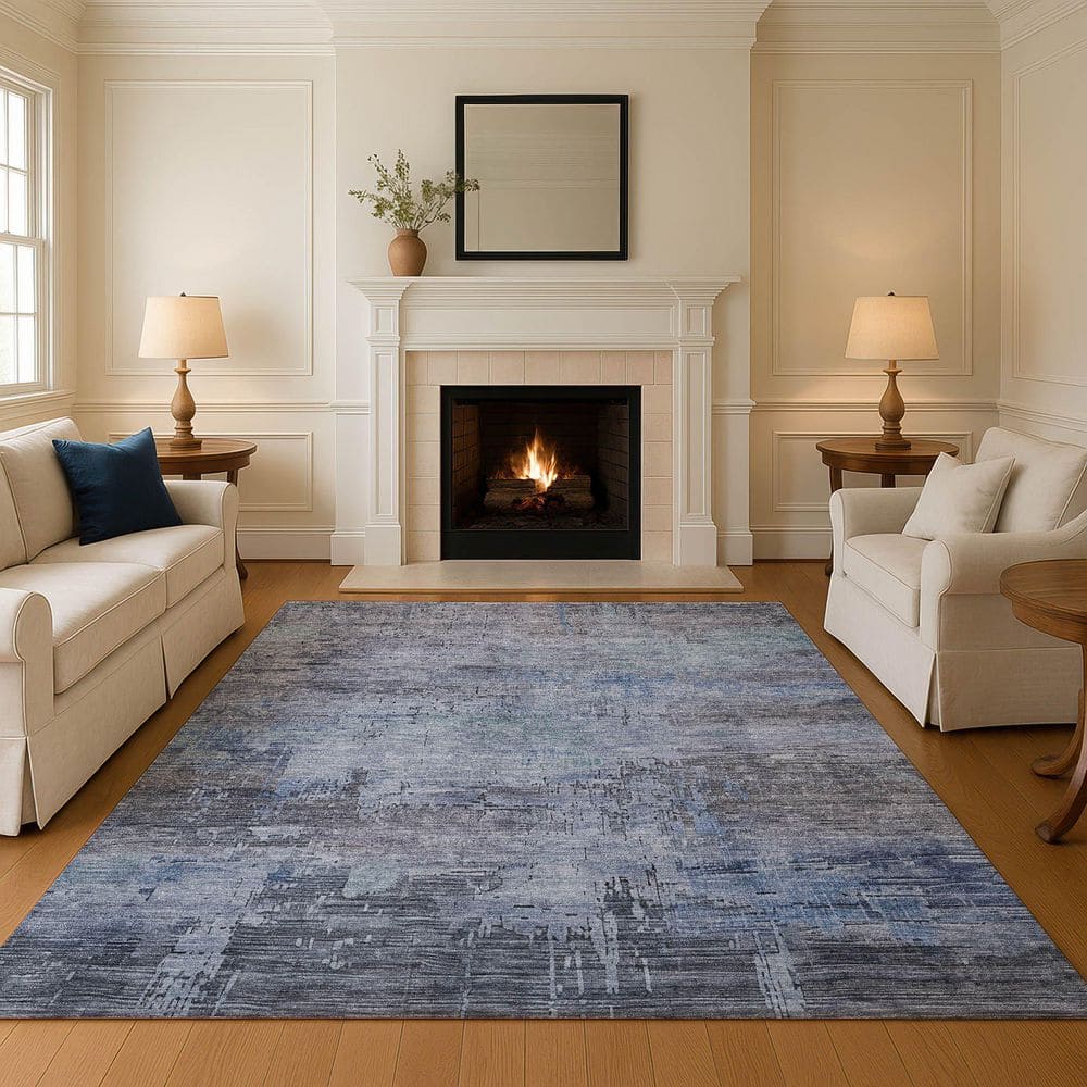 Mayfield Premium Machine Washable Abstract AMF1650 Gray 3 ft. x 5 ft. Area Rug price history on PriceWatchPro