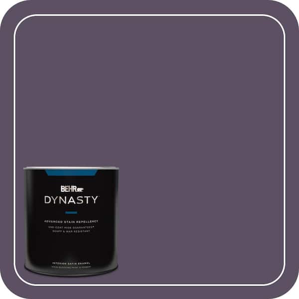 BEHR DYNASTY 1 qt. #660F-7 Napa Grape Satin Enamel Interior Stain-Blocking Paint & Primer
