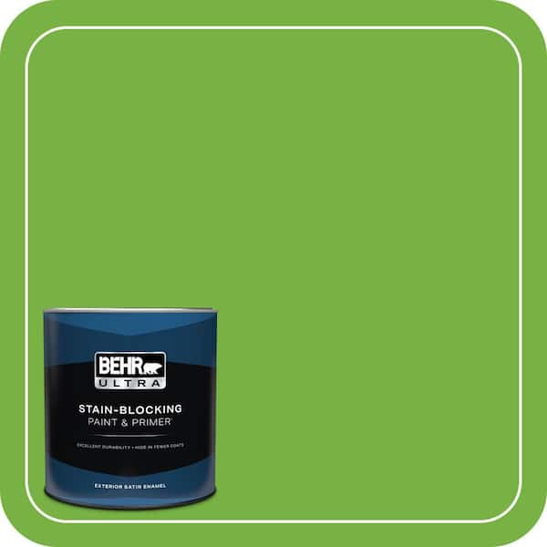 BEHR ULTRA 1 qt. #S-G-430 Sparkling Apple Satin Enamel Exterior Paint & Primer
