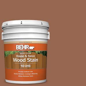 5 gal. #240F-6 Sable Brown Solid Color House and Fence Exterior Wood Stain