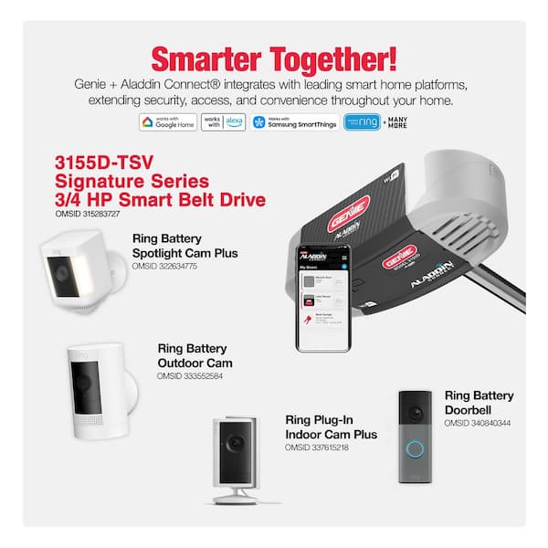 Signature Series 3/4 hp. Ultra-Quiet Belt Drive Smart Garage Door Opener