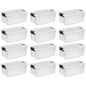 Sterilite 16 Qt. Plastic Storage Box Containers in Clear (12-Pack) 12 X  16448012 - The Home Depot