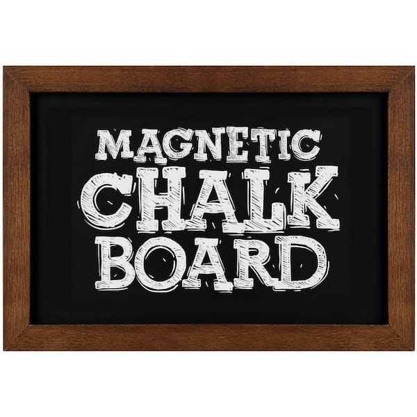 Wood Frame Magnetic Chalkboard Sign Walnut Hanging Chalk Board for Wedding Kitchen Bar Restaurant Menu Decor