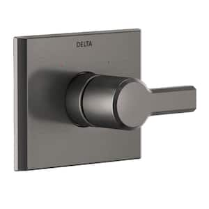 Pivotal 1-Handle Wall-Mount Valve Trim Kit in Lumicoat Black Stainless (Valve Not Included)