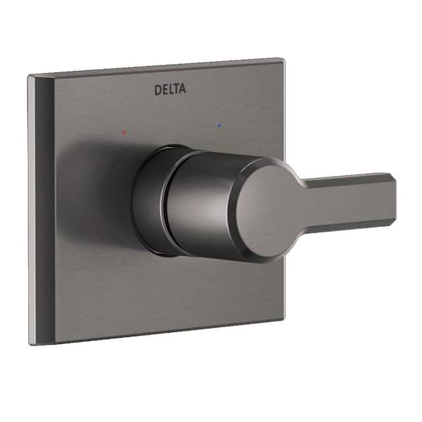 Delta Pivotal 1-Handle Wall-Mount Valve Trim Kit in Lumicoat Black Stainless (Valve Not Included)