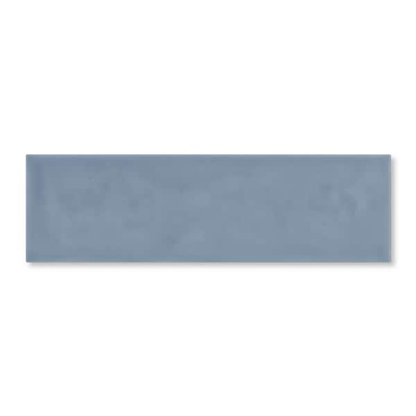 Bedouin Blue Subway Tile 4 in. x 6 in. Glossy Ceramic Tile Sample