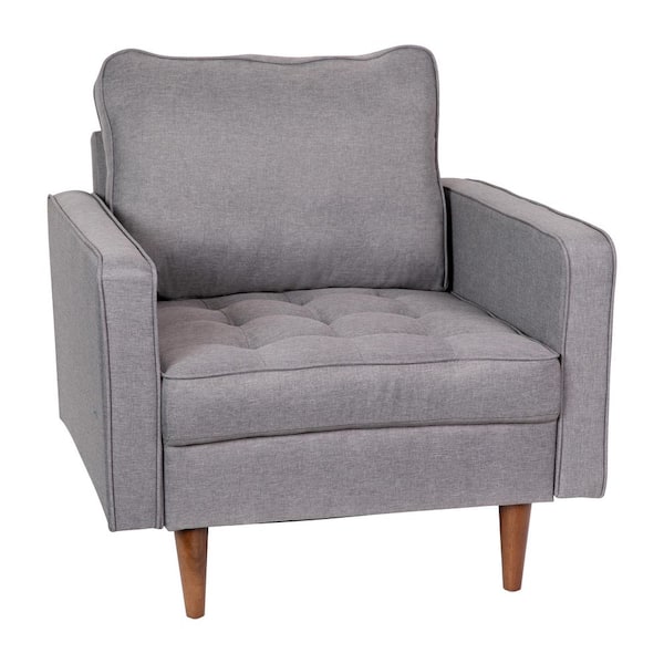 TAYLOR + LOGAN Slate Gray Fabric Accent Chair