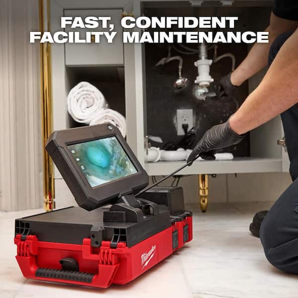 M12 12V Lithium-Ion Cordless 75 ft. Drain Camera with PACKOUT Compatibility