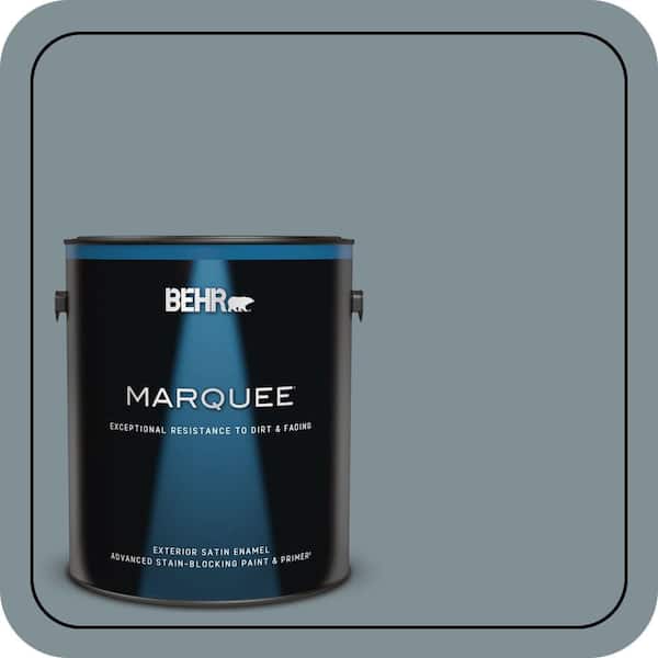 BEHR MARQUEE 1 gal. #740F-4 Dark Storm Cloud Satin Enamel Exterior Paint & Primer
