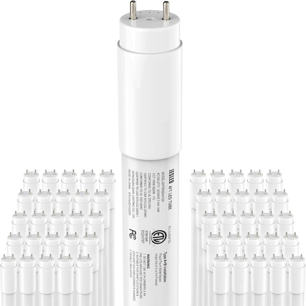 50 Pack T8 LED Tube Lights 4FT Fluorescent Replacement 14W 2450LM 5000K Daylight Single or Double End Power price history on PriceWatchPro