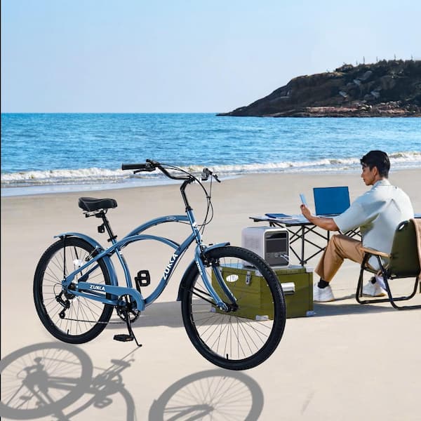 Zeus & Ruta 26 in. 7 Speed Bicycles, Beach Cruiser Bike in Lake