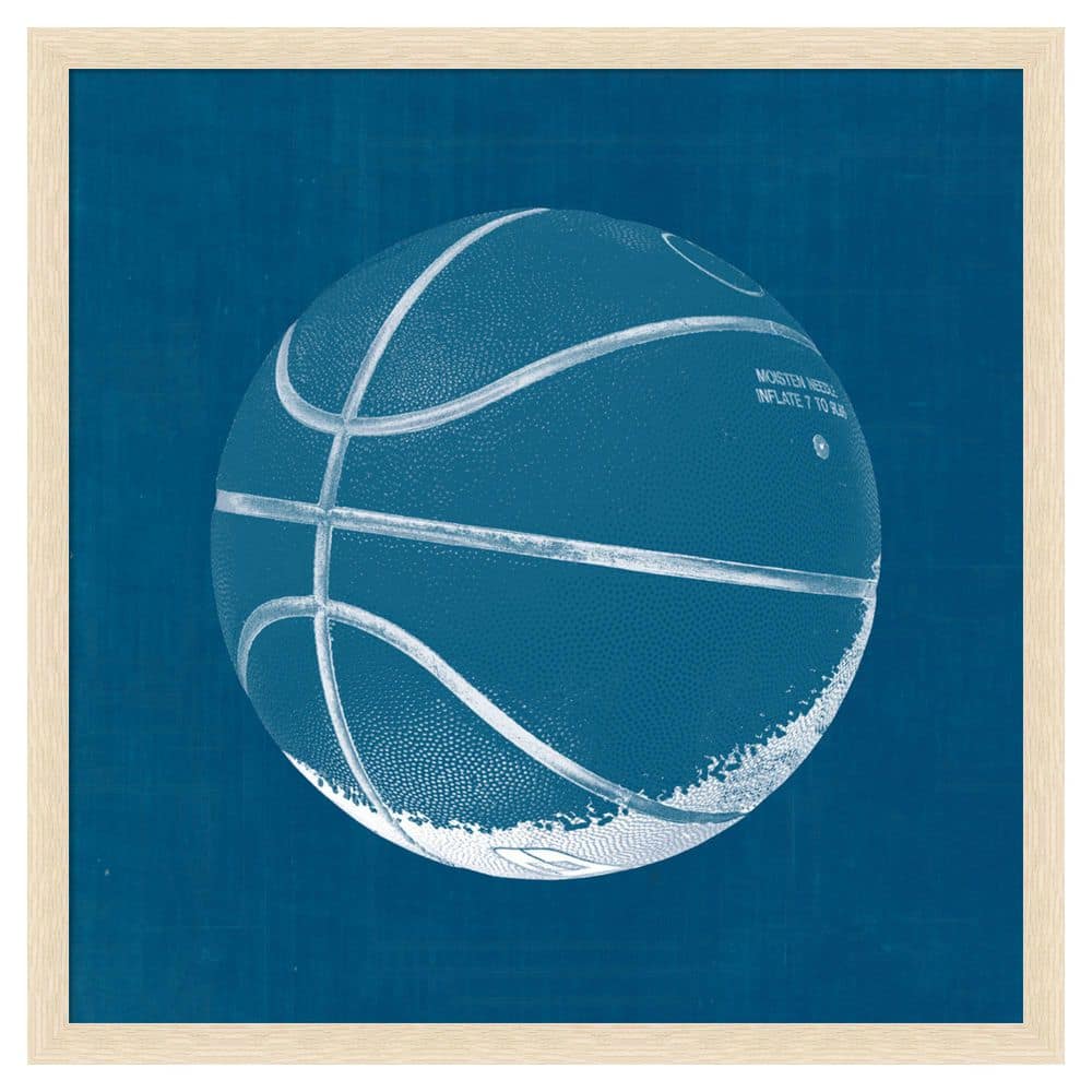 Ball Four Blueprint IV by Wild Apple Portfolio 26 in. x 26in. Woodgrain Blonde Wood Framed Fabric Pinboard Memo Board price history on PriceWatchPro