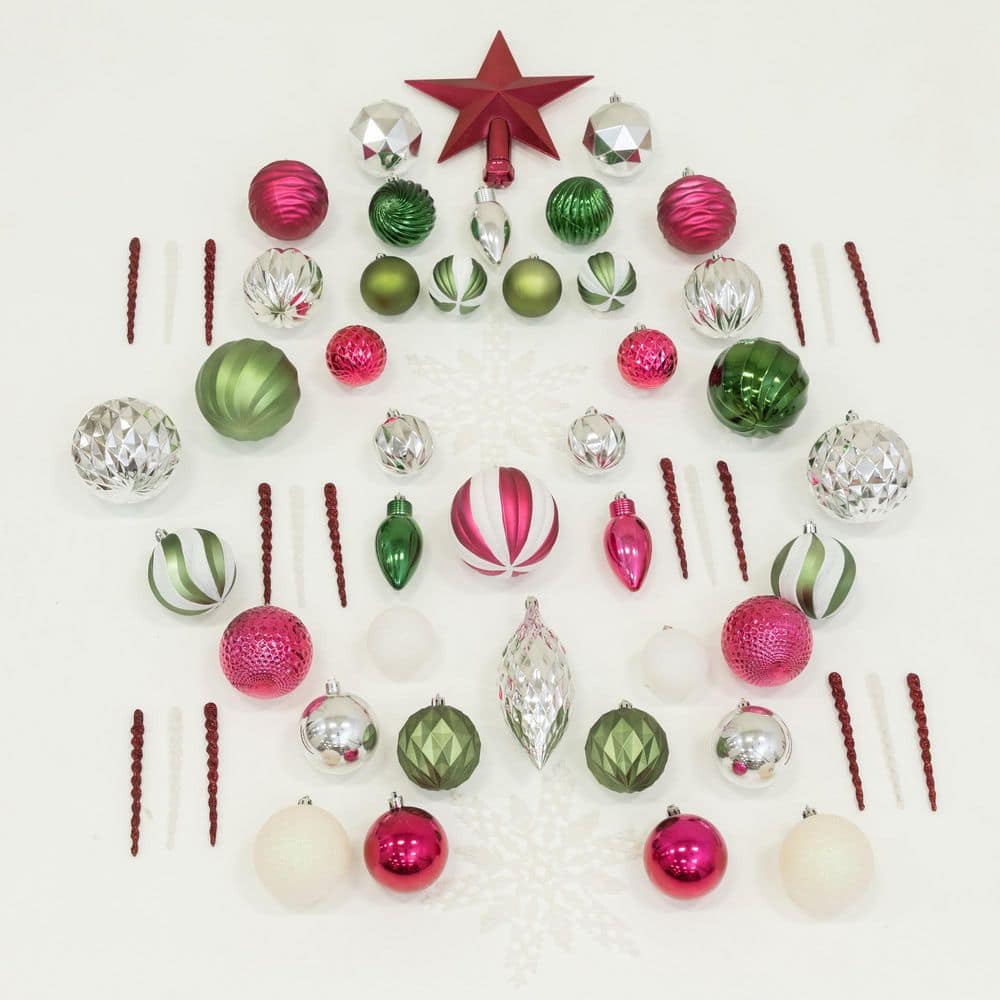 Holiday Deluxe 3.0 in. Multicolor Shatterproof Assorted Ornaments (100-Pack) price history on PriceWatchPro