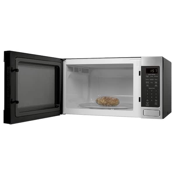 GE 17 in. 0.7 cu.ft Countertop Microwave with 10 Power Levels - Stainless  Steel