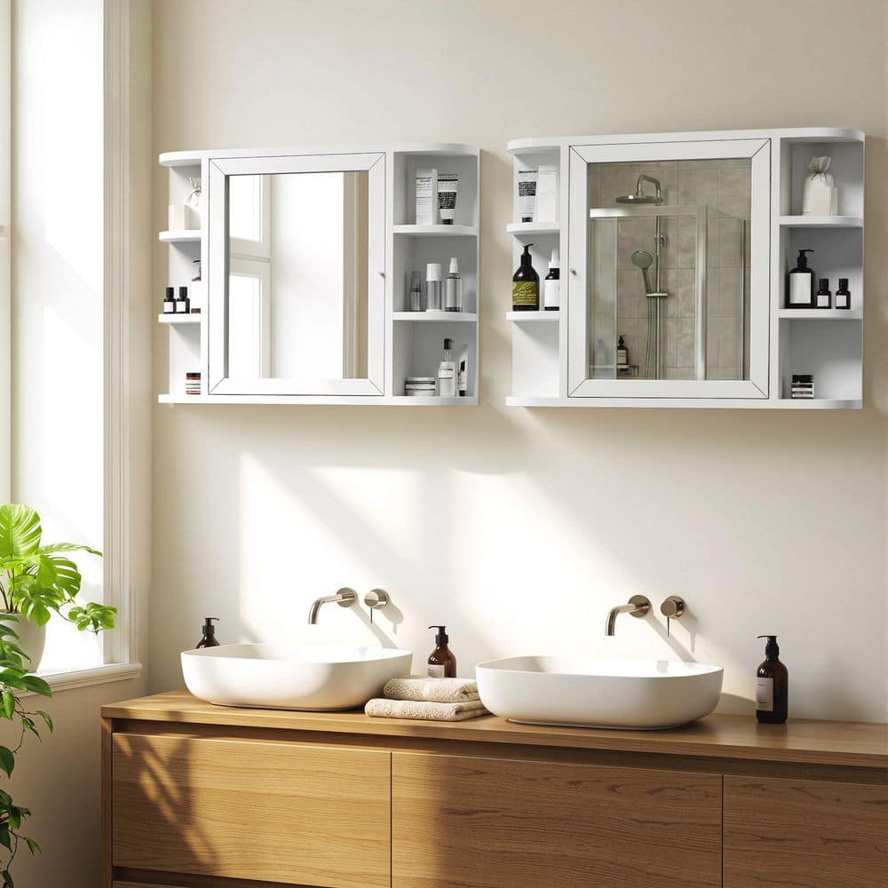 THE TREAT DRESSING B65ビスチェ&ガードル SETモカグレー 23.6 in. W x 31.5 in. H White Rectangular Wooden Wall Mount