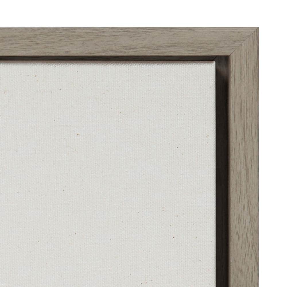 Sylvie Barn 1 Framed Canvas Print in Gray Linen