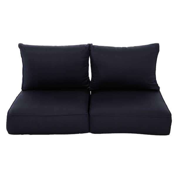 Unbranded Naples Navy Replacement Outdoor Loveseat Cushion