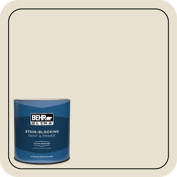 BEHR ULTRA 1 qt. #BXC-11 Ibis Extra Durable Satin Enamel Interior Paint & Primer