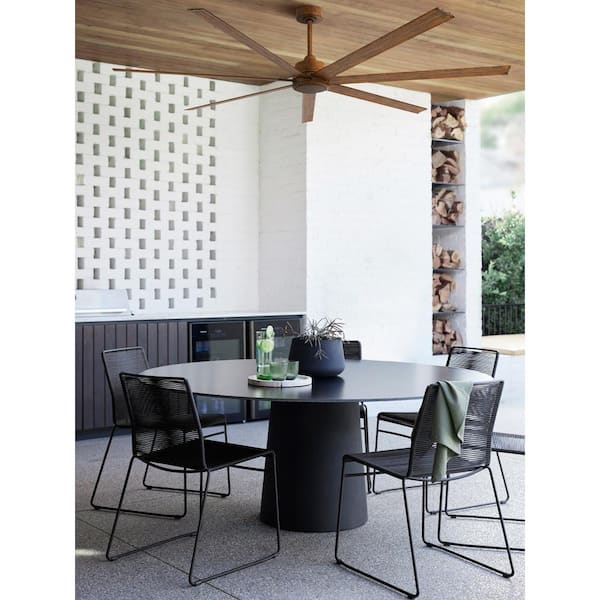 Lucci Air Atlanta 72 in. Indoor/Outdoor Koa Ceiling Fan with Koa Blades and LED Light Kit and Remote Control Included