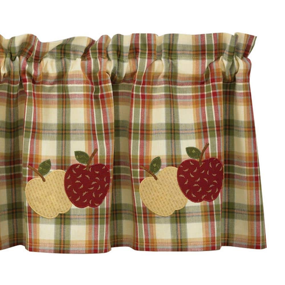 Apple Plaid Cotton Rod Pocket Valance - 60''L