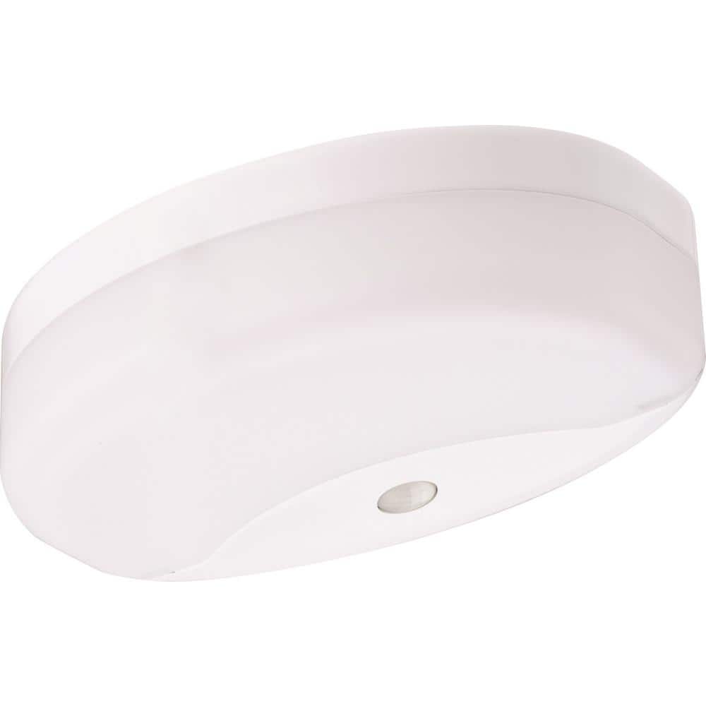 White Acrylic LED Motion Sensor Flush Mount Light