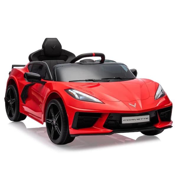 Garvee 12V Kids Ride on Car Licensed Corvette Toddles Electric Sports Car Toy with Remote Control, Red