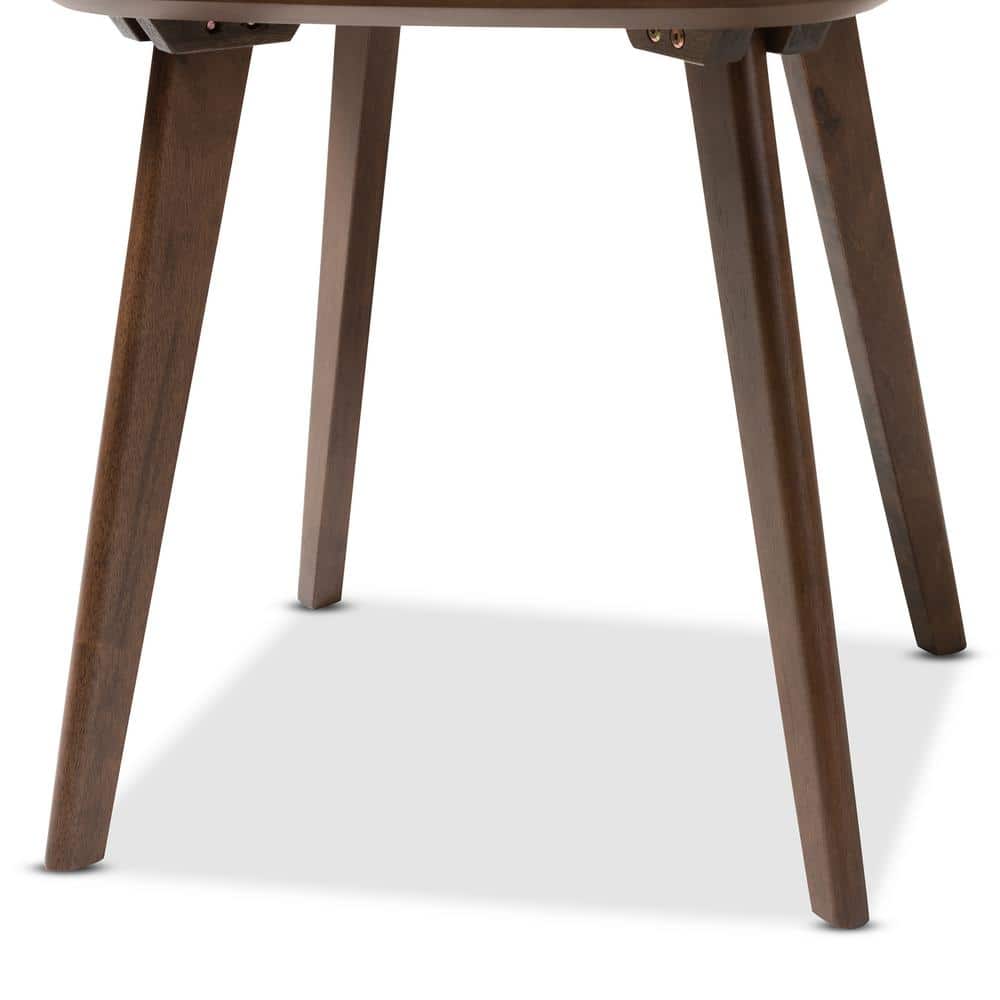 Dahlia 24" Square Walnut Wood Mid-Century Modern End Table