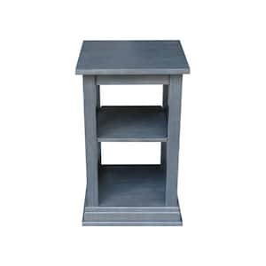 Hampton Heather Gray 26 in. H Solid Wood Accent Table