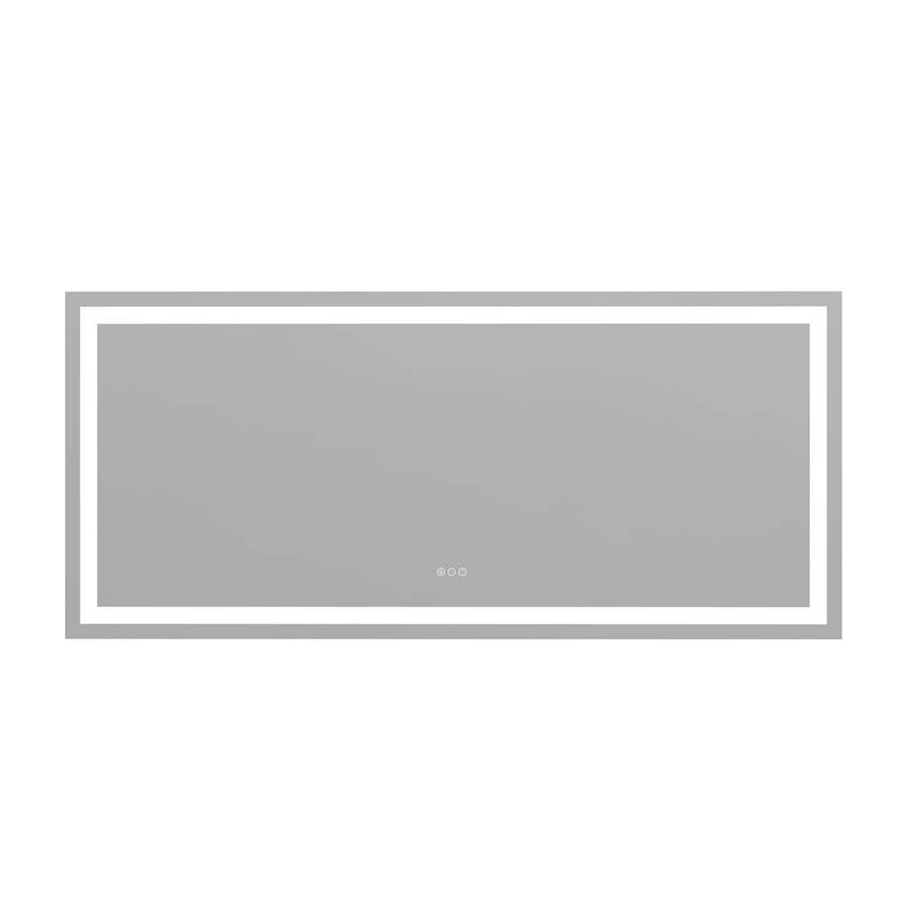 72 in. W x 32 in. H Large Rectangular Frameless Anti-Fog Wall-Mounted LED Bathroom Vanity Mirror in Tempered Glass price history on PriceWatchPro
