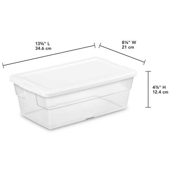 Sterilite 1642 - 6 Qt. Storage Box White 16428012