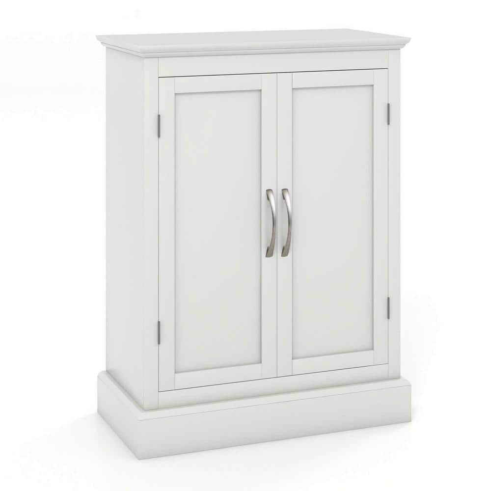 Magic Home Freestanding Storage Tall Bathroom Cabinet with Adjustable Shelf  and Drawer, White SL-H-LU2118R1 - The Home Depot