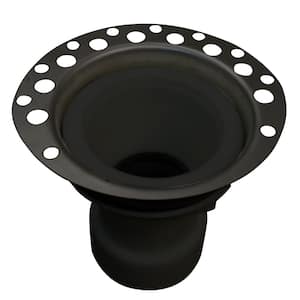 Island Drain Assembly for Freestanding Bathtub with 2 in. x 1-1/2 in. Adapter, ABS Black