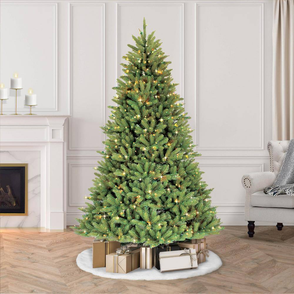 7.5-Foot Green Pre-Lit Fraser Fir Artificial Christmas Tree
