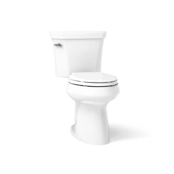 Highline 12 in. Rough In 2-Piece 1 GFP Single Flush Elongated Chair Height Toilet in White, Seat Not Included