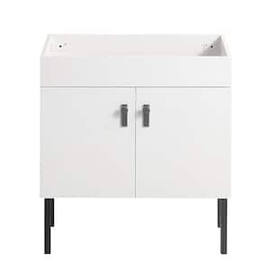 Victoria 30 in. W x 18 in. D x 23 in. H Freestanding Single Sink Bath Vanity in White with Solid Wood and Ceramic Top