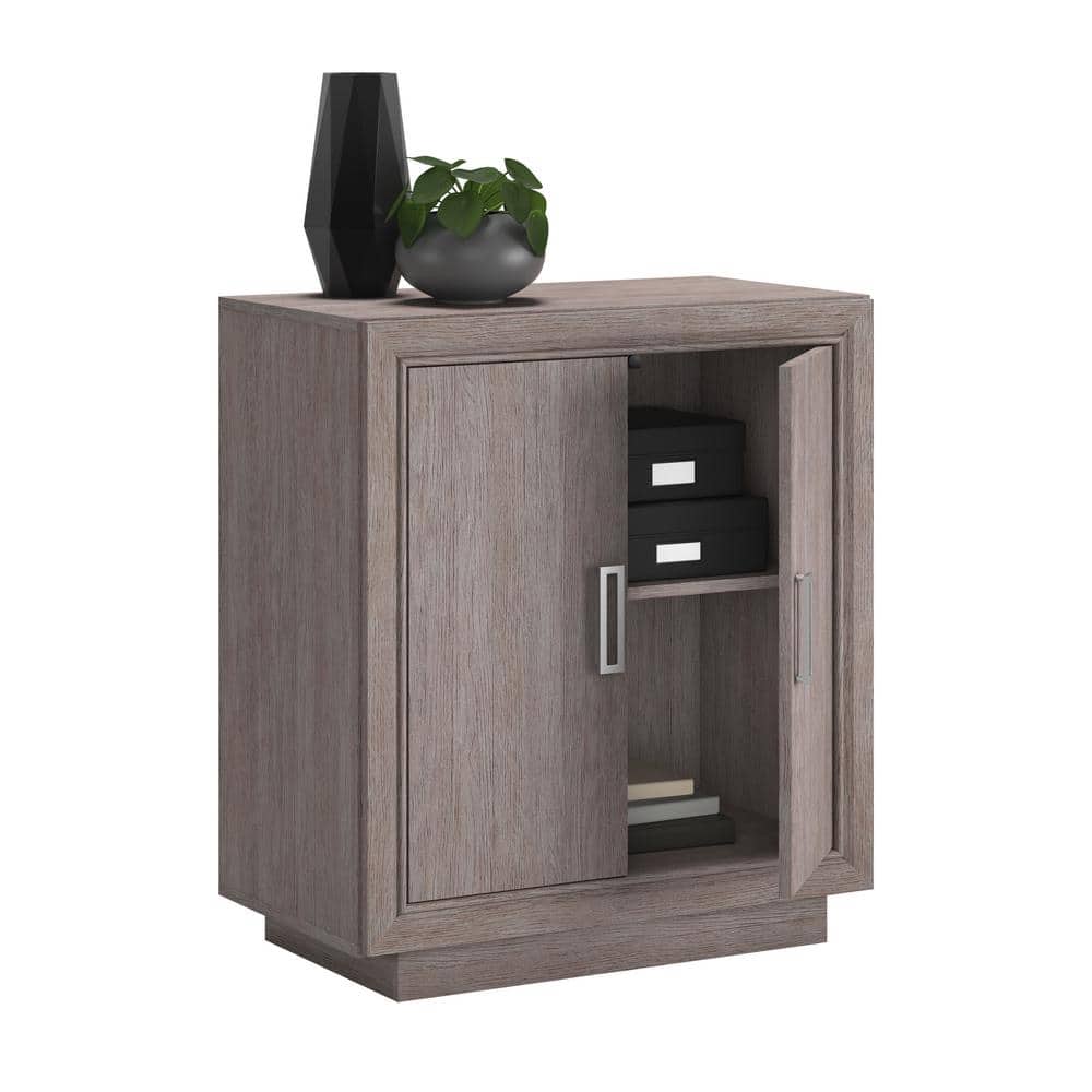 Ashen Oak 2-Door Adjustable Shelf Office Cabinet