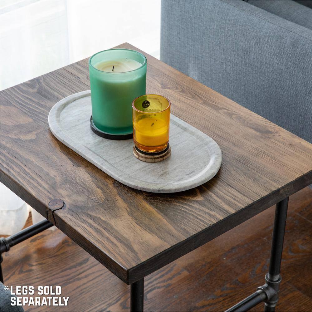 Trail Brown Solid Wood Rectangular End Tabletop