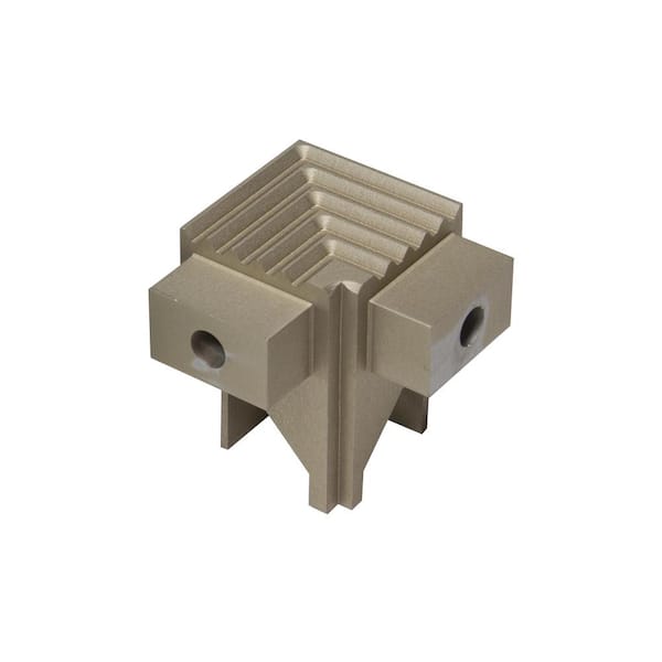 DURAL Squarestep LED 7/16 in. Int Crnr Aluminum Anodized Champagne Molding and Transition Trim